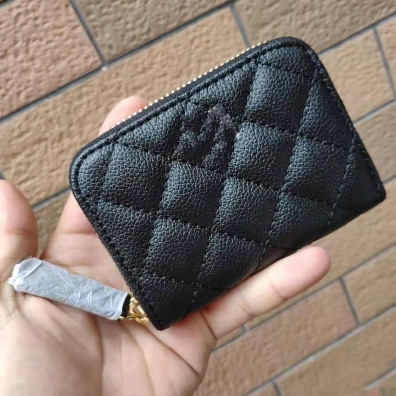 PU kviltirani novčanik sa zipom za novčiće i kartice, clutch za telefon