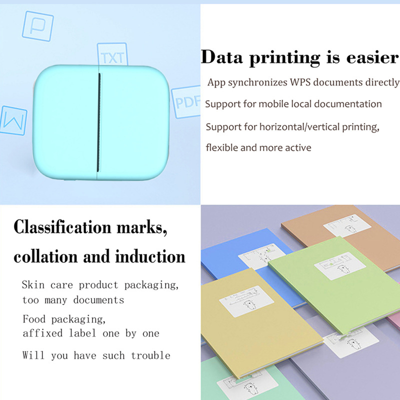 Medica 3-inčni široki HD pisač za ispis pogrešnih zadataka, mali pisač naljepnica za fotografije zadataka (termički tisak)