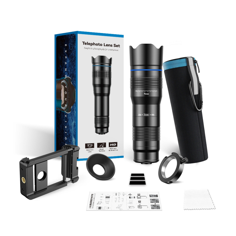 Telescope monocular cu zoom continuu 20-40x, obiectiv telefoto pentru telefon, vizionare în aer liber