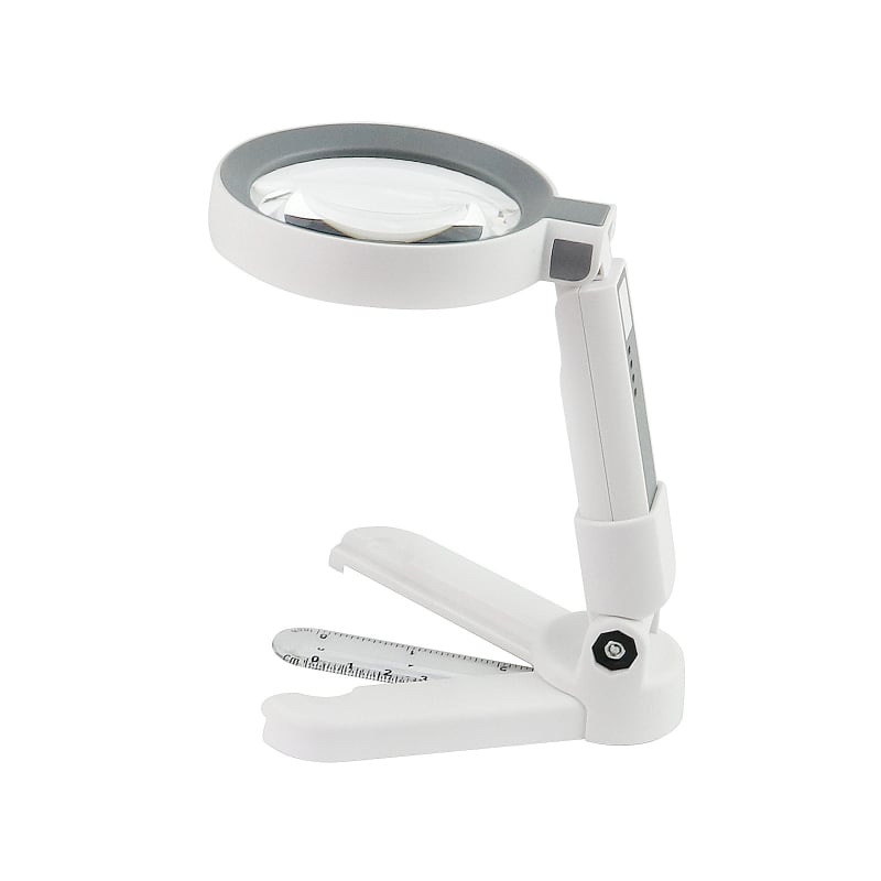 USB punjivo povećalo za ručno i stolno korištenje, s 18 LED diodama, mjernom skalom za čitanje i održavanje, sklopivo