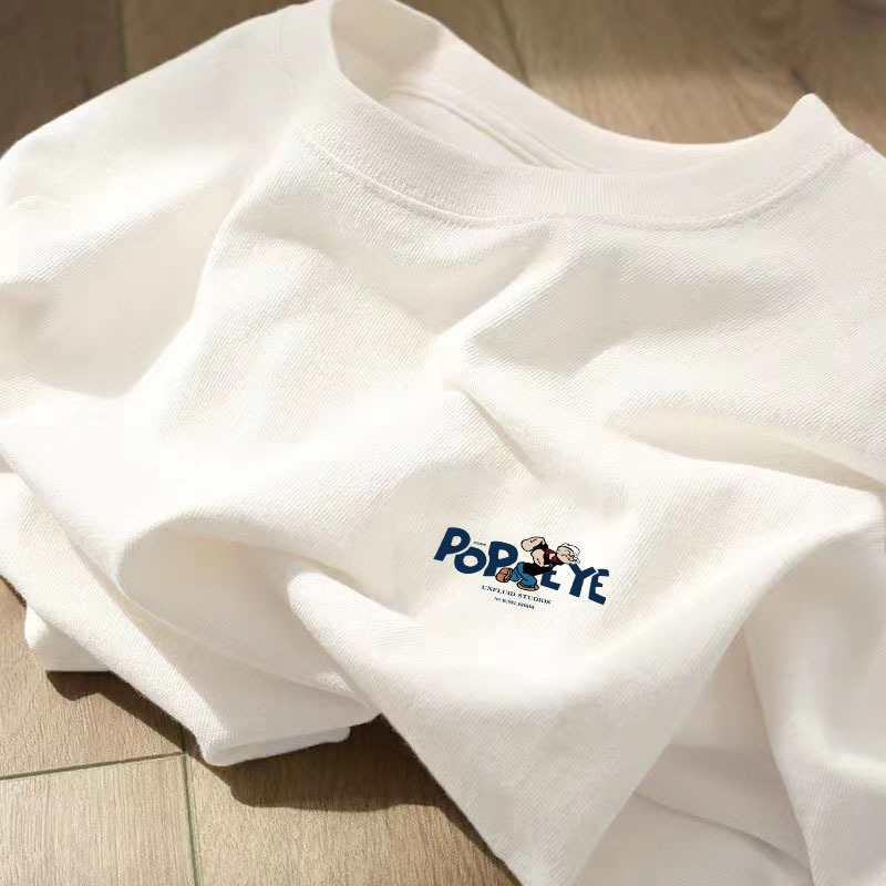 100% pamuk ženska majica kratkih rukava, široki kroj, okrugli izrez, ljetni korejski stil, svestrani slojeviti top
