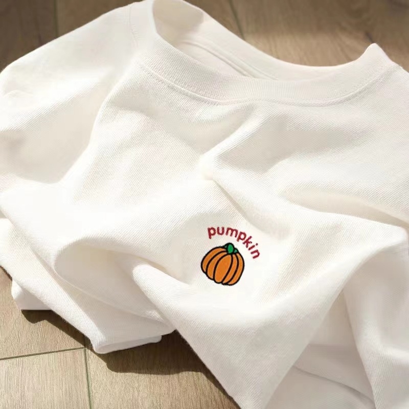 100% pamuk ženska majica kratkih rukava, široki kroj, okrugli izrez, ljetni korejski stil, svestrani slojeviti top