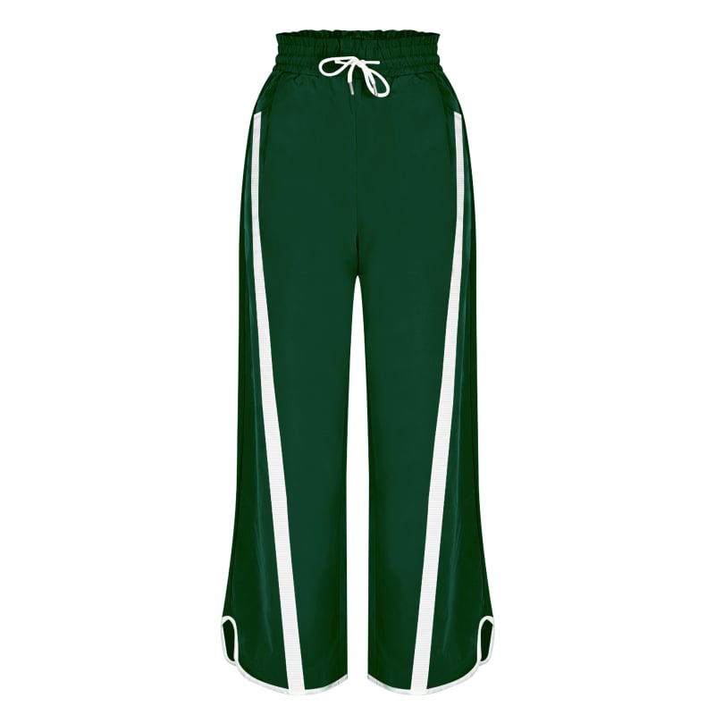 Ženske široke i udobne hlače s vezicom u struku i elastičnim pojasom, blok boja, vodootporne vanjske sportske hlače.