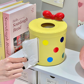 Drvena kutija za toaletni papir s točkicama, stolni organizator za dnevni boravak i kupaonicu