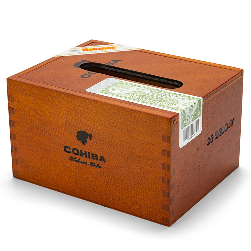 Drvena kutija za maramice za automobil – br. 6, Cigar Century