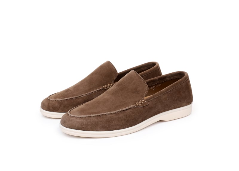 Ανδρικά δερμάτινα loafers σε βρετανικό στυλ, χειροποίητα, slip-on, καθημερινά παπούτσια με επίπεδη σόλα