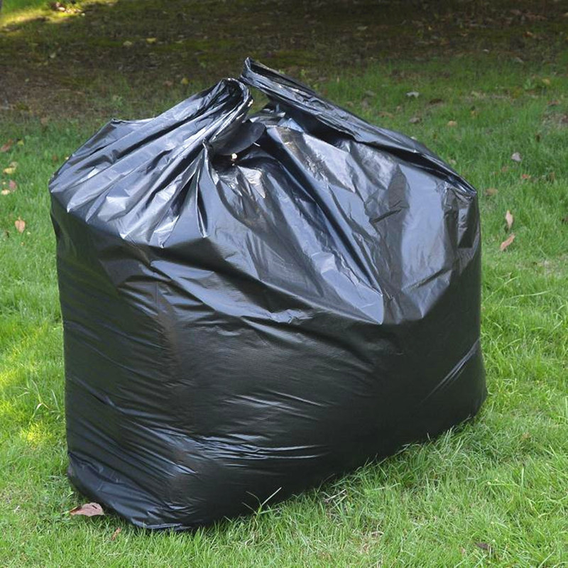 Velika crna vreća za otpad s ručkama u stilu prsluka, debeli HDPE, za hotelsku i kućnu upotrebu, dimenzije 80×100×120 cm