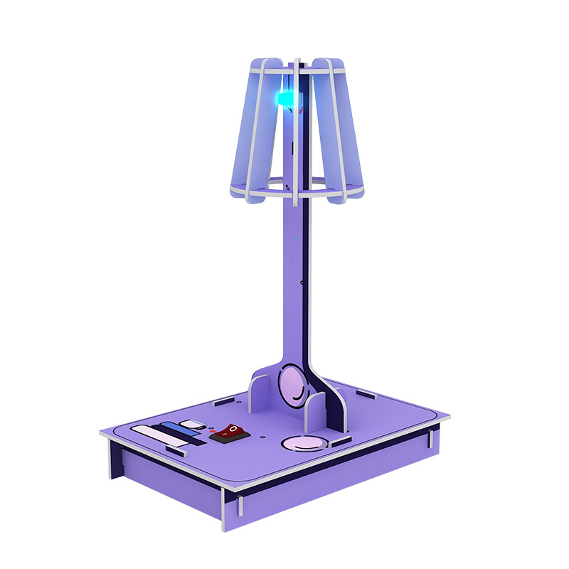 DIY komplet za fizičke eksperimente: sklopka na električni krug, stolna lampa s optičkim vlaknom, svjetiljka, detektor novca i materijali za izradu
