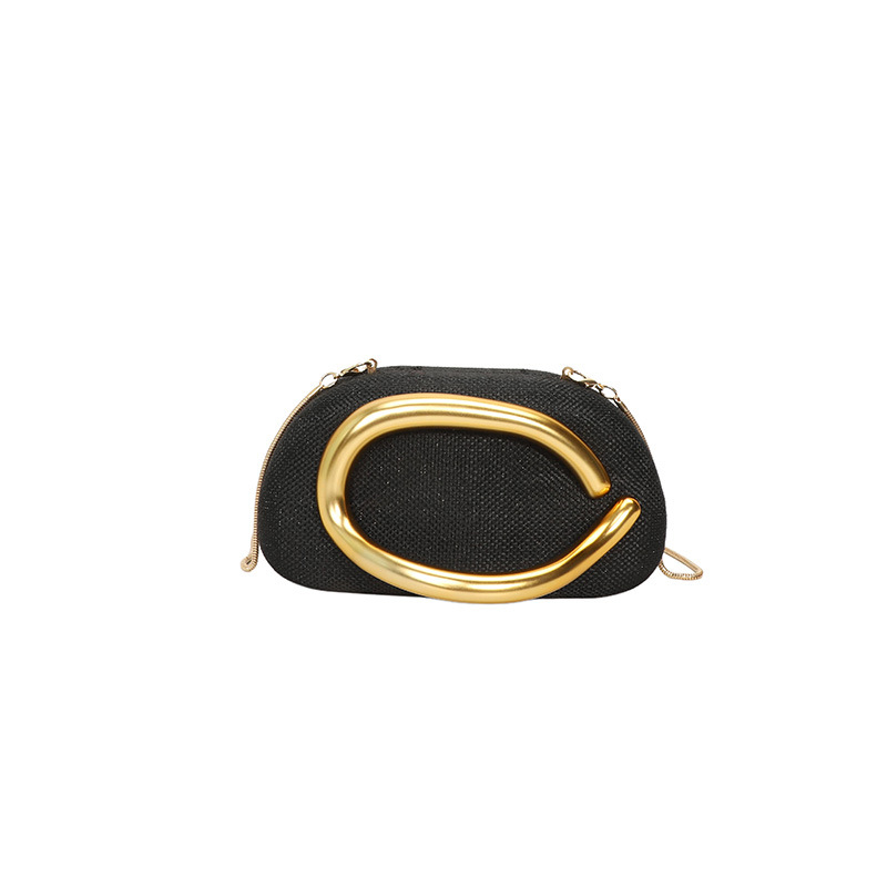 2026 proljeće – ženska mini večernja torbica s retro metalnim lancem – clutch, za rame ili crossbody