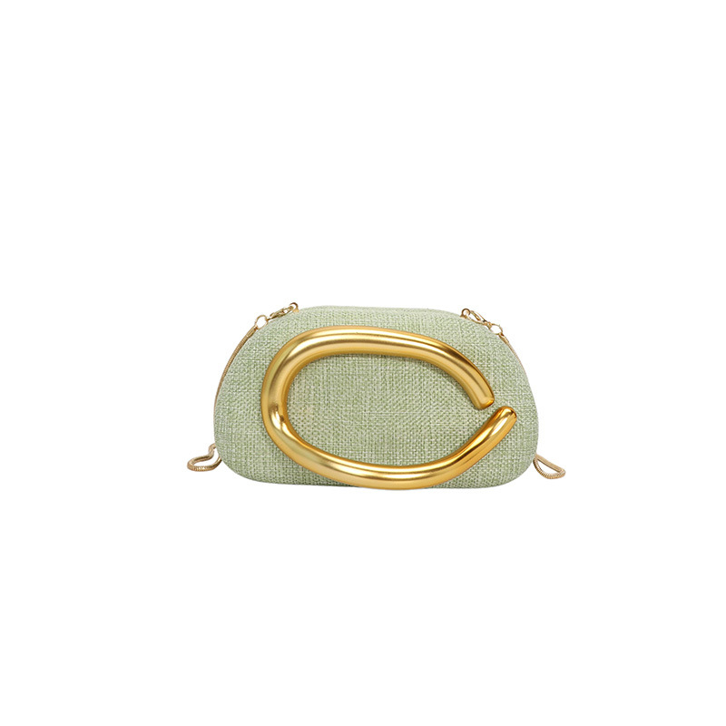 2026 proljeće – ženska mini večernja torbica s retro metalnim lancem – clutch, za rame ili crossbody