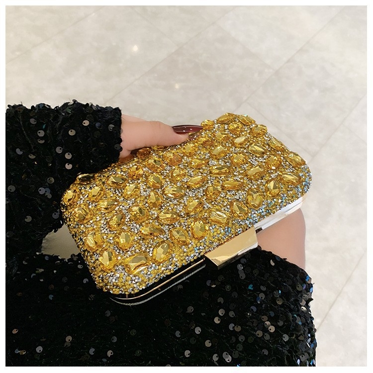 Ženska večernja torbica od akrila s dijamantima, luksuzni kvadratni clutch za vjenčanja i zabave