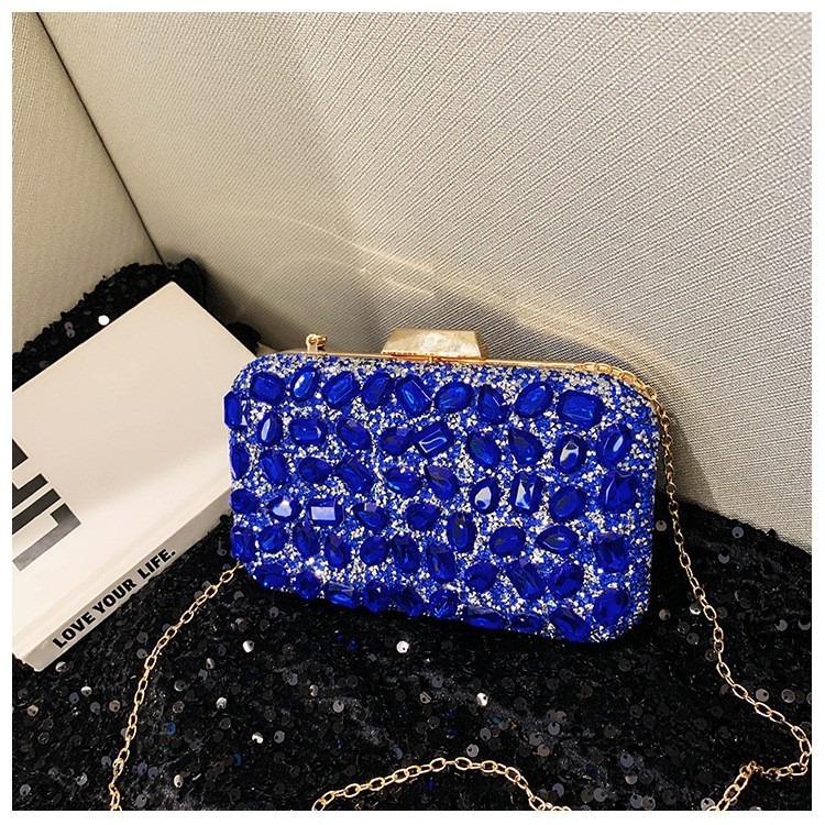 Ženska večernja torbica od akrila s dijamantima, luksuzni kvadratni clutch za vjenčanja i zabave
