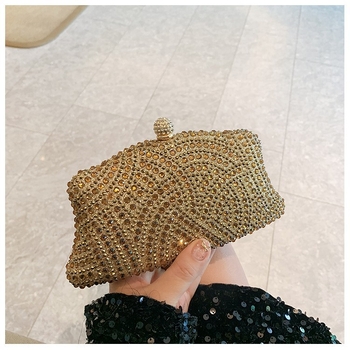 Akrilna večernja clutch torba za žene s kristalima – elegantna i luksuzna