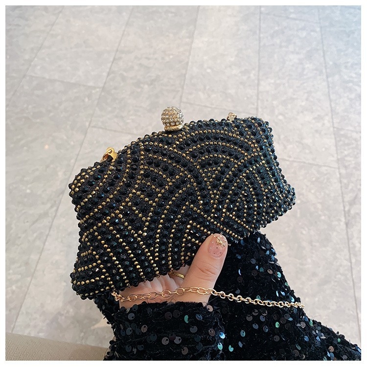 Akrilna večernja clutch torba za žene s kristalima – elegantna i luksuzna