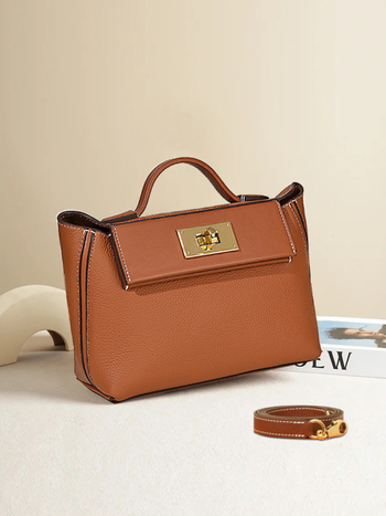 Anlin Leather Goods Dumpling torba, mala veličina, nosenje u ruci/na ramenu/crossbody, od kože prvog sloja teleće kože, podstata od Super Fibre, gradski minimalistički stil