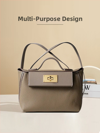 Anlin Leather Goods Dumpling torba, mala veličina, nosenje u ruci/na ramenu/crossbody, od kože prvog sloja teleće kože, podstata od Super Fibre, gradski minimalistički stil