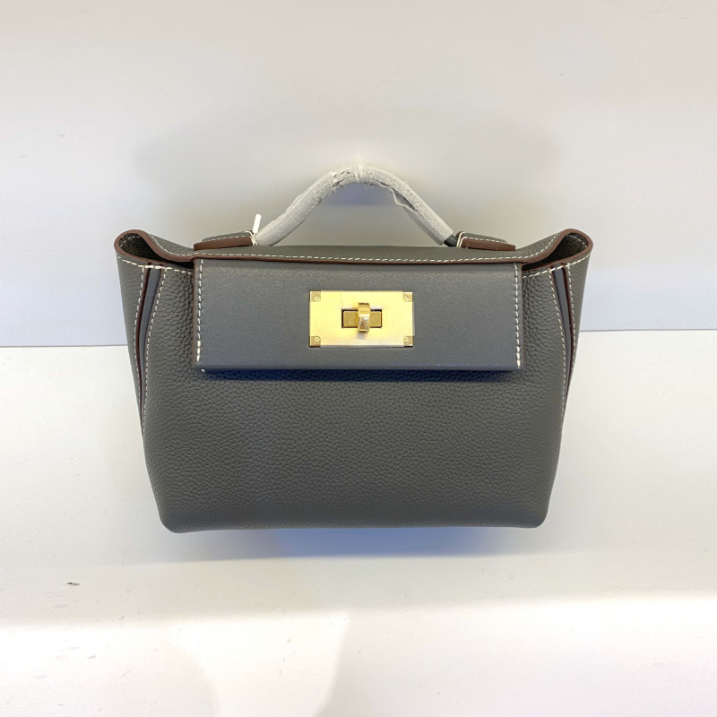 Anlin Leather Goods Dumpling torba, mala veličina, nosenje u ruci/na ramenu/crossbody, od kože prvog sloja teleće kože, podstata od Super Fibre, gradski minimalistički stil