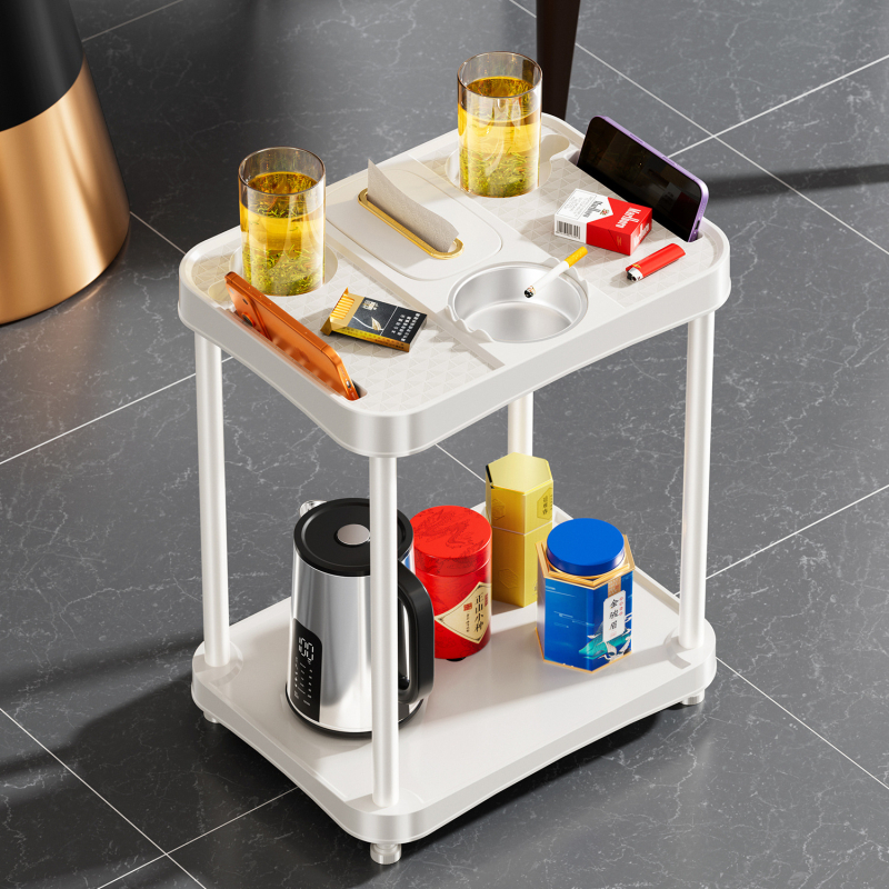 Masă de cafea Mahjong cu suport pentru ceai, scrumieră și cutie pentru șervețele, etajeră de depozitare; potrivită pentru camera de șah și cărți, masă de ceai mobilă