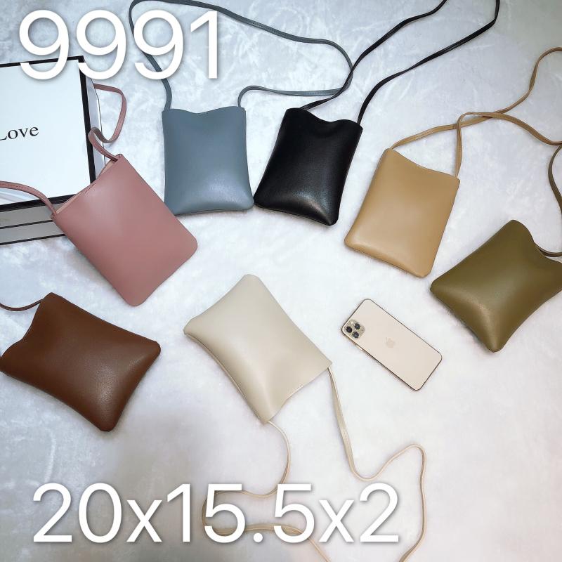 Γυναικεία crossbody τσάντα για κινητό, κορεατικού στυλ, φρέσκια, μινιμαλιστική PU δερμάτινη μικρή τσάντα ώμου