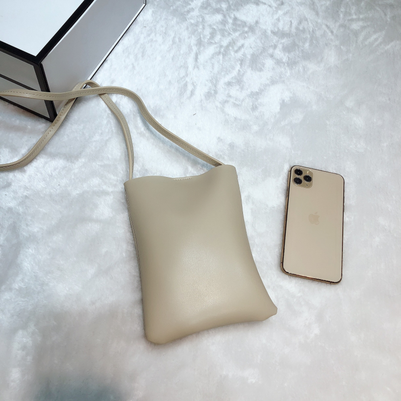 Γυναικεία crossbody τσάντα για κινητό, κορεατικού στυλ, φρέσκια, μινιμαλιστική PU δερμάτινη μικρή τσάντα ώμου