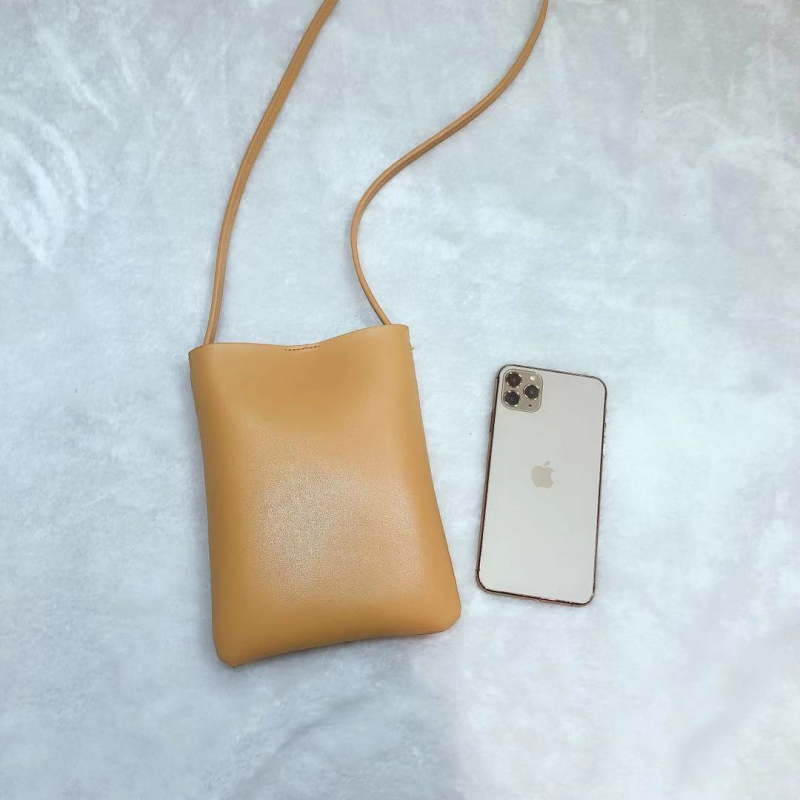 Γυναικεία crossbody τσάντα για κινητό, κορεατικού στυλ, φρέσκια, μινιμαλιστική PU δερμάτινη μικρή τσάντα ώμου
