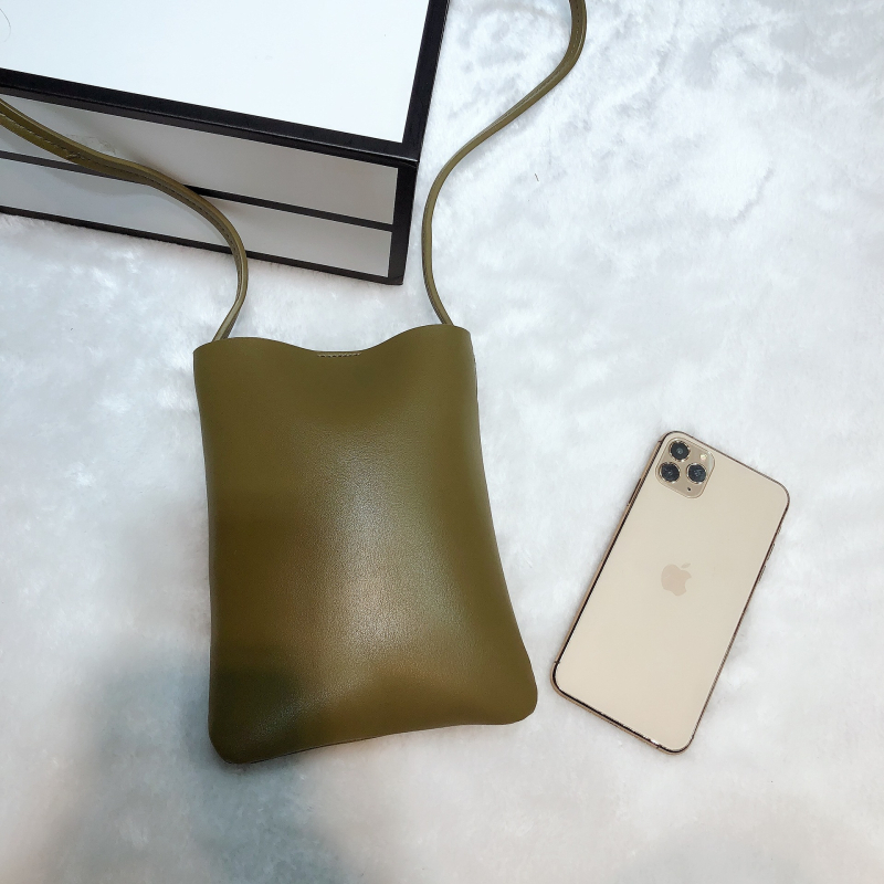 Γυναικεία crossbody τσάντα για κινητό, κορεατικού στυλ, φρέσκια, μινιμαλιστική PU δερμάτινη μικρή τσάντα ώμου