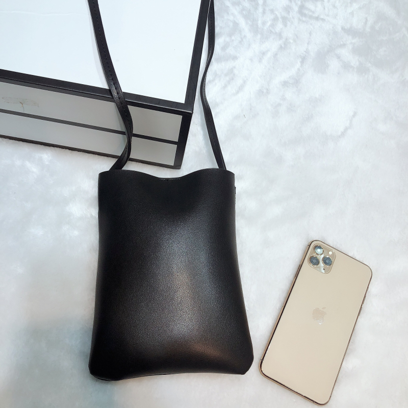 Γυναικεία crossbody τσάντα για κινητό, κορεατικού στυλ, φρέσκια, μινιμαλιστική PU δερμάτινη μικρή τσάντα ώμου