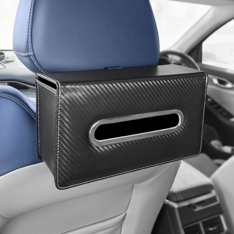 Kožna kutija za maramicu za auto s visećim dizajnom za stražnju sjedalu, kompaktni dozator maramica, dimenzije 24 x 13,5 x 9 cm