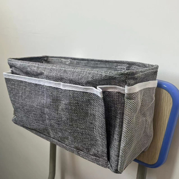 Vješeni organizator za pohranu uz kreveta, pogodan za studentski dom i dnevni boravak, od pamuk-lan tkanine.