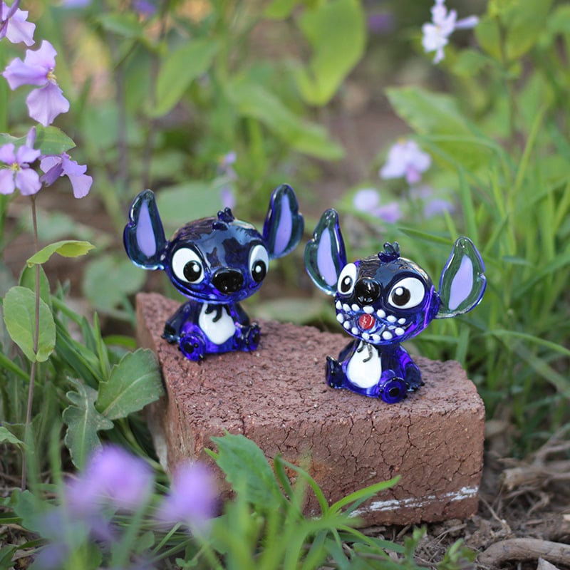 Stitch karikatura figurica za ukras radnog stola i auta, ručno izrađena staklena dekoracija, sladak poklon