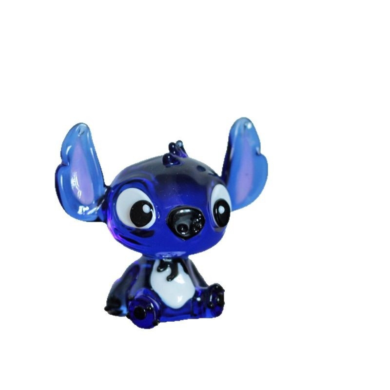 Stitch karikatura figurica za ukras radnog stola i auta, ručno izrađena staklena dekoracija, sladak poklon