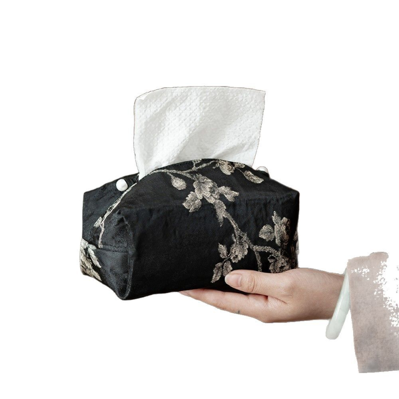 Poklopac za kutiju maramica od brokatnog materijala, novi kineski stil, za dnevni boravak, automobil i čajnu sobu