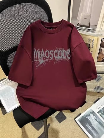 Ρετρό Harajuku κοντομάνικο T-shirt, unisex, καλοκαίρι, χαλαρή γραμμή, καθημερινό ρούχο