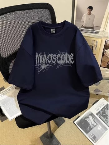 Ρετρό Harajuku κοντομάνικο T-shirt, unisex, καλοκαίρι, χαλαρή γραμμή, καθημερινό ρούχο