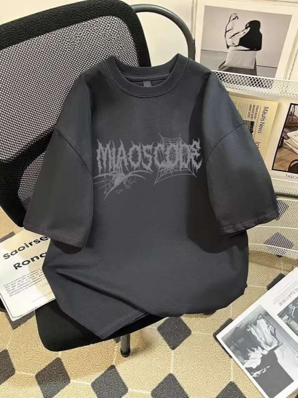 Ρετρό Harajuku κοντομάνικο T-shirt, unisex, καλοκαίρι, χαλαρή γραμμή, καθημερινό ρούχο