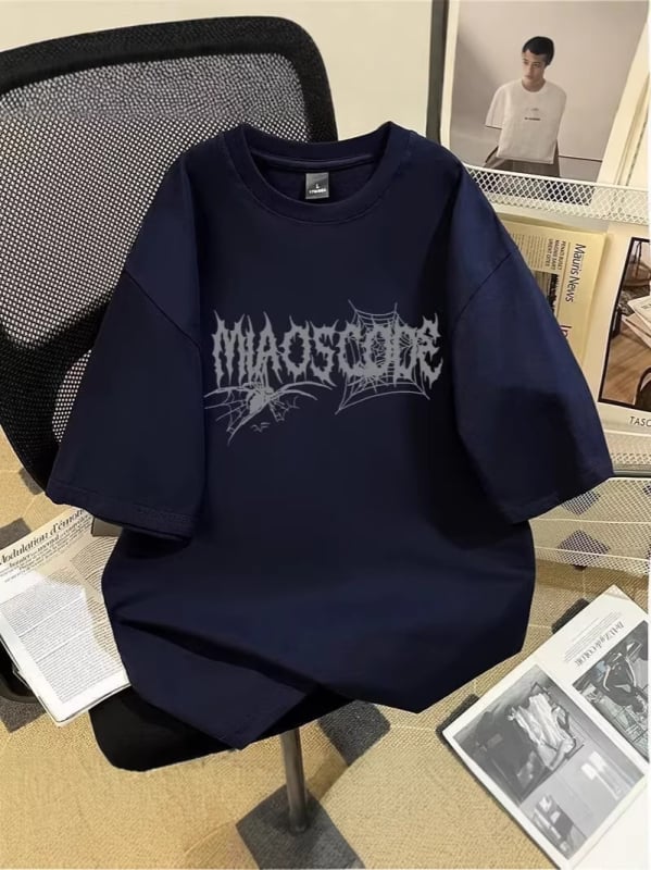 Ρετρό Harajuku κοντομάνικο T-shirt, unisex, καλοκαίρι, χαλαρή γραμμή, καθημερινό ρούχο