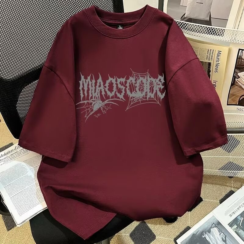 Ρετρό Harajuku κοντομάνικο T-shirt, unisex, καλοκαίρι, χαλαρή γραμμή, καθημερινό ρούχο
