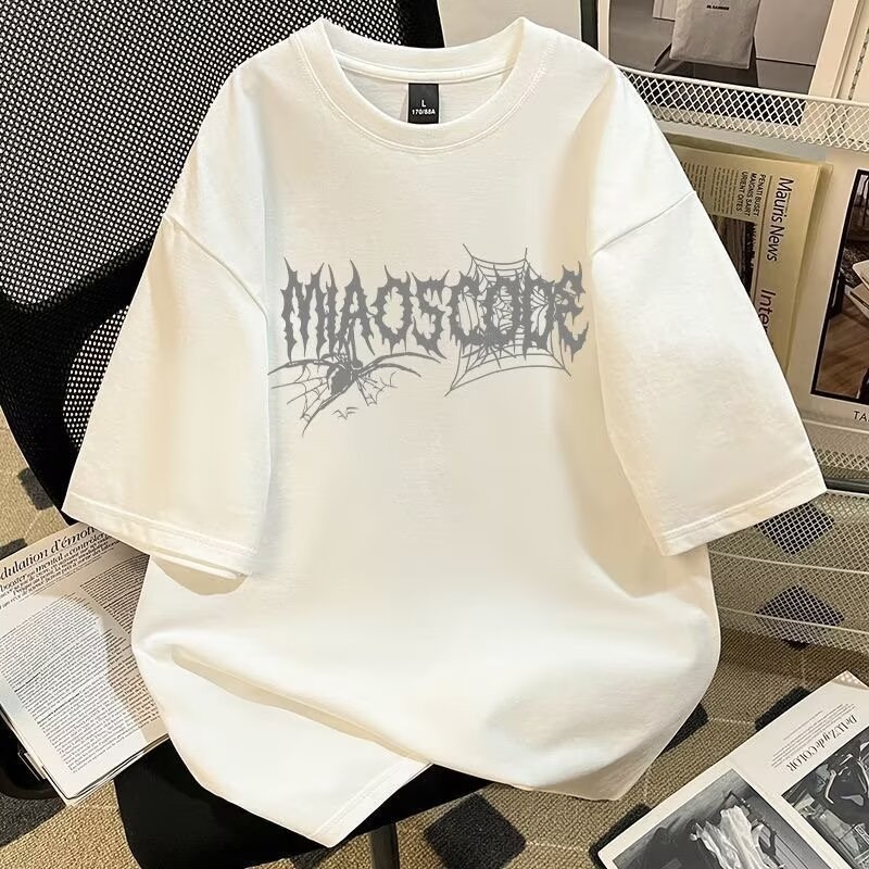 Ρετρό Harajuku κοντομάνικο T-shirt, unisex, καλοκαίρι, χαλαρή γραμμή, καθημερινό ρούχο