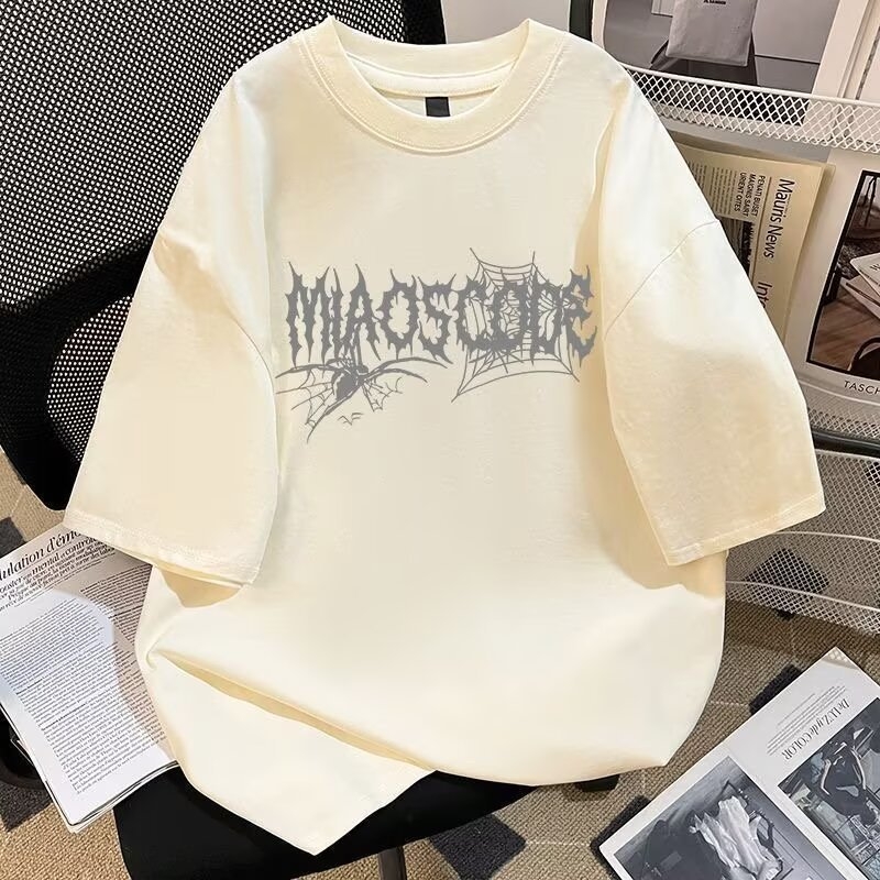 Ρετρό Harajuku κοντομάνικο T-shirt, unisex, καλοκαίρι, χαλαρή γραμμή, καθημερινό ρούχο
