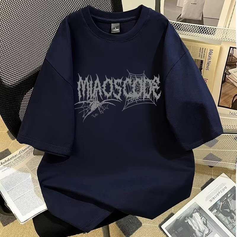 Ρετρό Harajuku κοντομάνικο T-shirt, unisex, καλοκαίρι, χαλαρή γραμμή, καθημερινό ρούχο