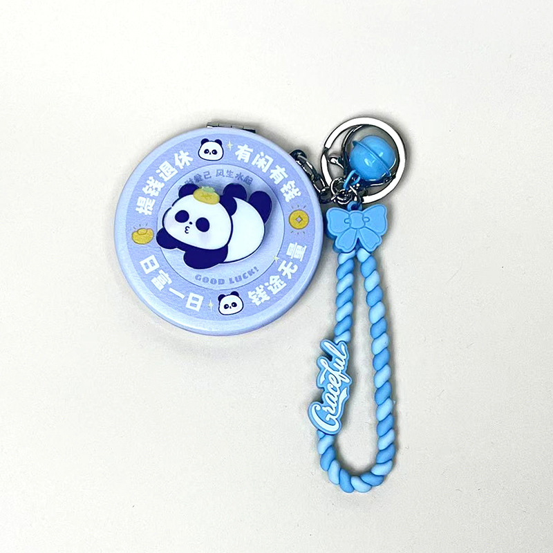 Φορητό αναδιπλούμενο καθρεφτάκι μακιγιάζ με καρτούν, μικρό περιστρεφόμενο συμπαγές καθρεφτάκι 70×70 mm, προσαρμοζόμενο λογότυπο