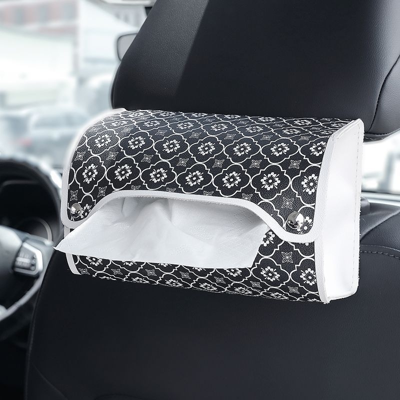 Kutija za maramice za auto u skandinavskom dizajnu, s remenom za kačenje na stražnji dio naslona sjedala