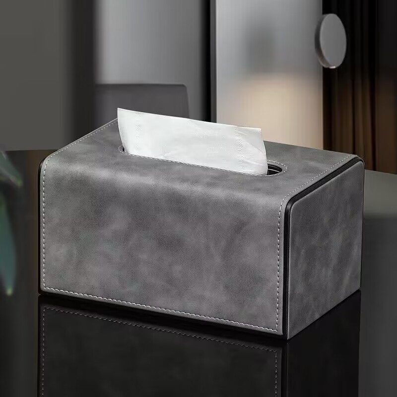 Kožna kutija za maramice za dnevni boravak, kreativna visokokvalitetna kutija za papir, minimalistička kutija za papir s mogućnošću otiska logotipa