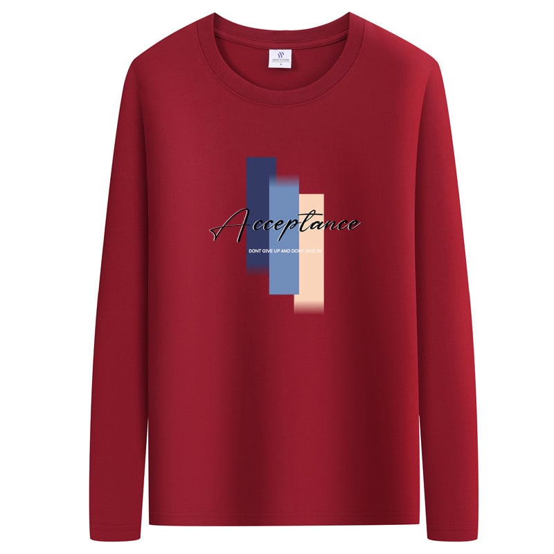 Tricou din bumbac cu mânecă lungă pentru strat de bază, imprimat cu desene animate, primăvară-toamnă