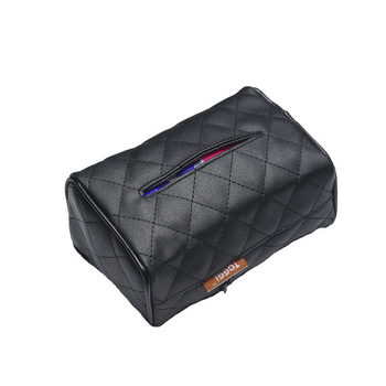 Kožna kutija za maramice za automobil, viseća s naslona stražnjeg sjedala, kompatibilna sa sunčanim vizirima, dimenzije 17 × 11,5 × 7 cm
