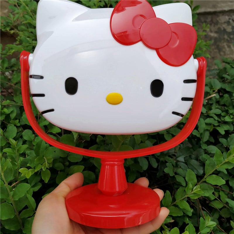 Kitty επιτραπέζιος καθρέπτης με σχέδιο γάτας, γλυκό καθρέφτης μακιγιάζ, DIY διακόσμηση με κρύσταλλους