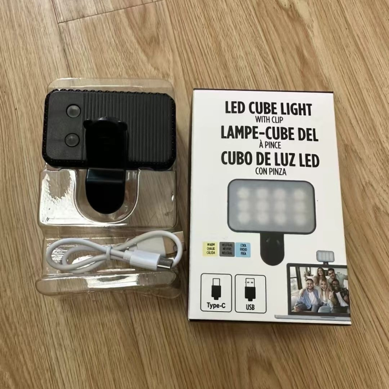 Py-11 Mini Klips Svjetlo za Laptop – Osvjetljenje za Video Pozive i Selfije, 3 Nijanse Boje, Džepne Veličine, Ugrađena Baterija