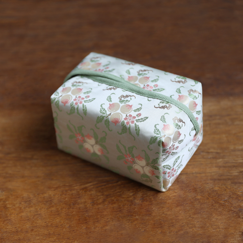 ErYa čínskeho štýlu s broskyňovým vzorom, vreckovková krabička z jacquardovej tkaniny, vintage čajový salón, textilný úložný obal, vreckovkové vrecko na čajovú ceremoniu