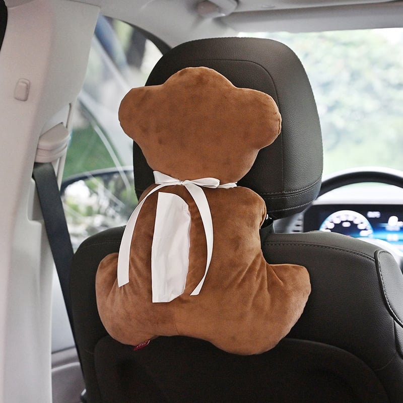 Plušaasta viseća kutija za maramice u auto — može se objesiti na sunčani vizor, naslon sjedala ili krovni prozor (37 × 30 cm)