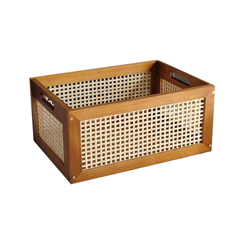 Vintage ratan koš za pohranu, za grickalice i sitnice, japanskog stila stolni organizator